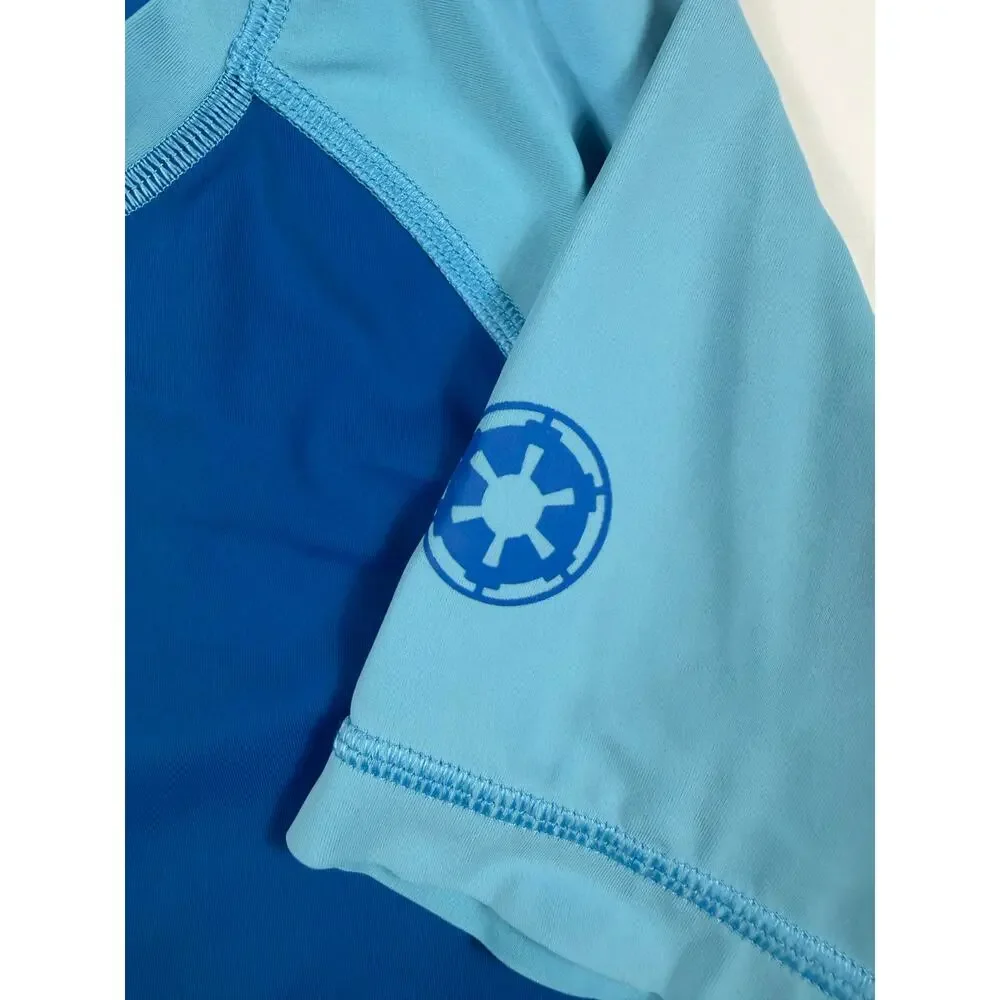 Hanna Andersson Star Wars TIE Fighter Short Sleeve Rash Guard Blue Size 5 swim